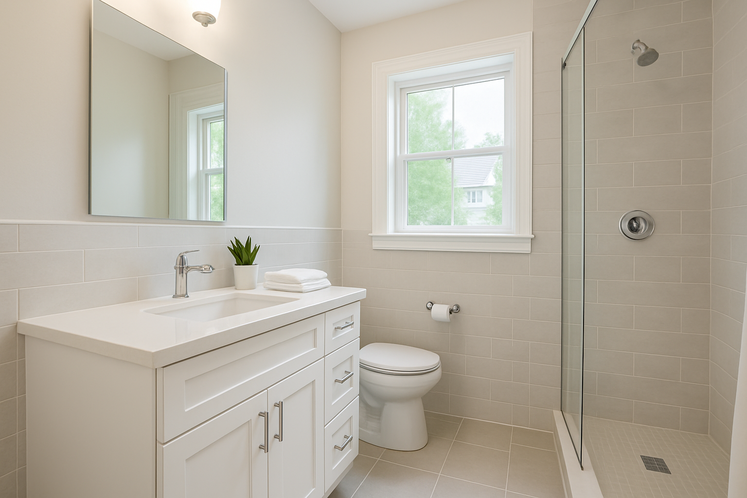 Bathroom cleaning for Airbnb